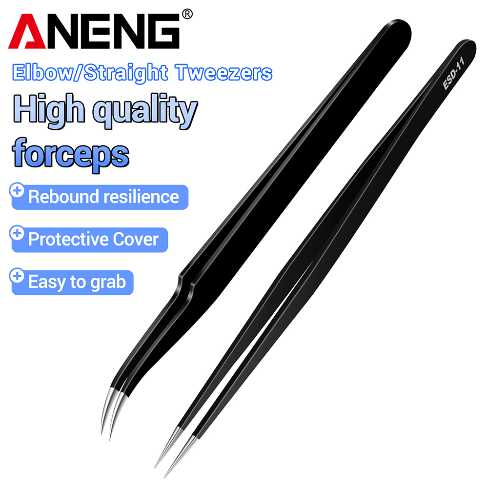 Smd Tweezer Set - ANENG 스테인레스 스틸 핀셋 전자 수리