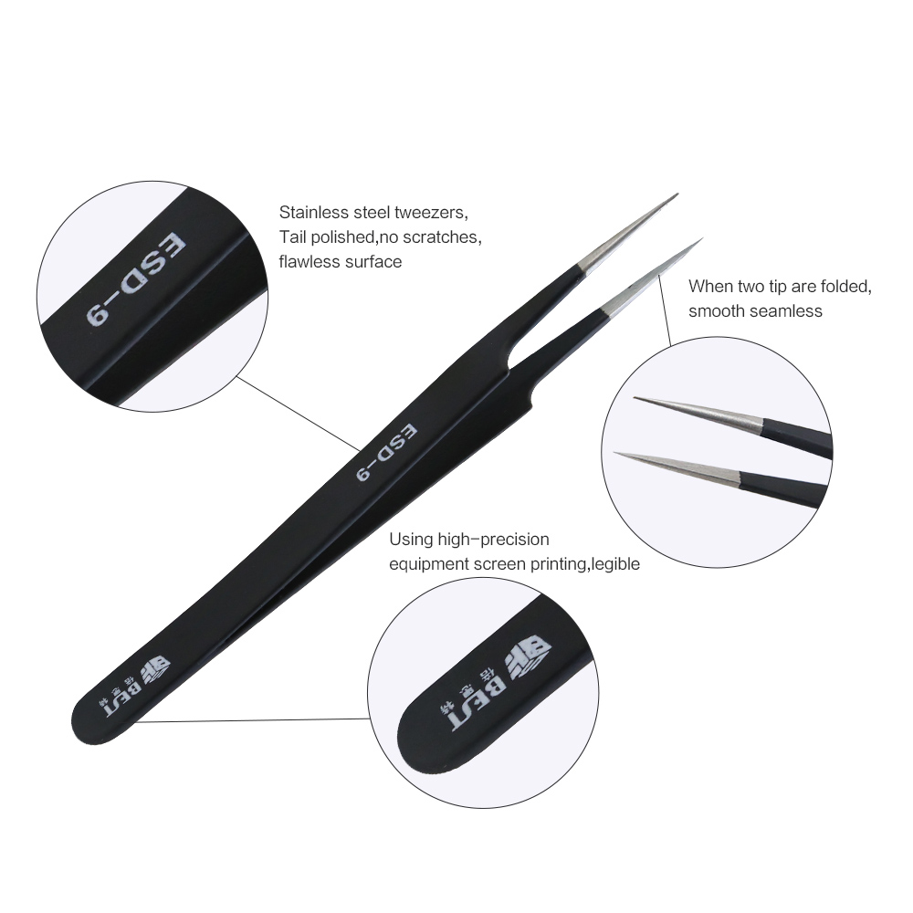 BST-ESD-9 정전기 방지 핀셋 해부학적 외과용 항 - Smd Tweezer Set 리뷰 및 가격