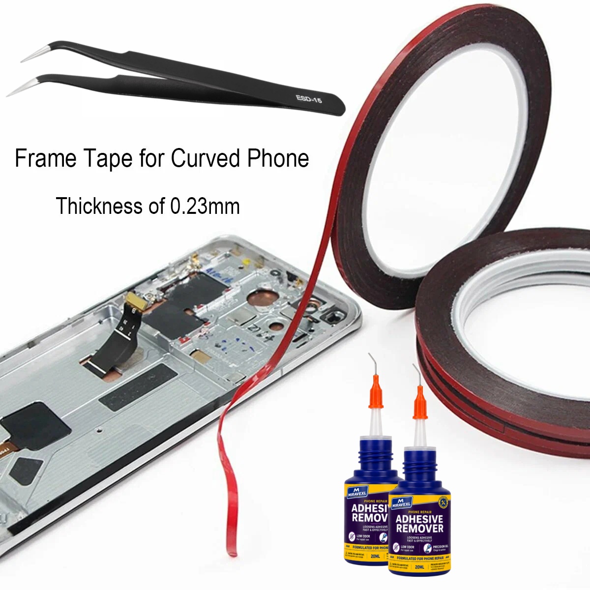 핀셋과 20ml 접착제 제거제가 포함된 2mm 휴대폰  - Electronics Repair Training 리뷰 및 가격