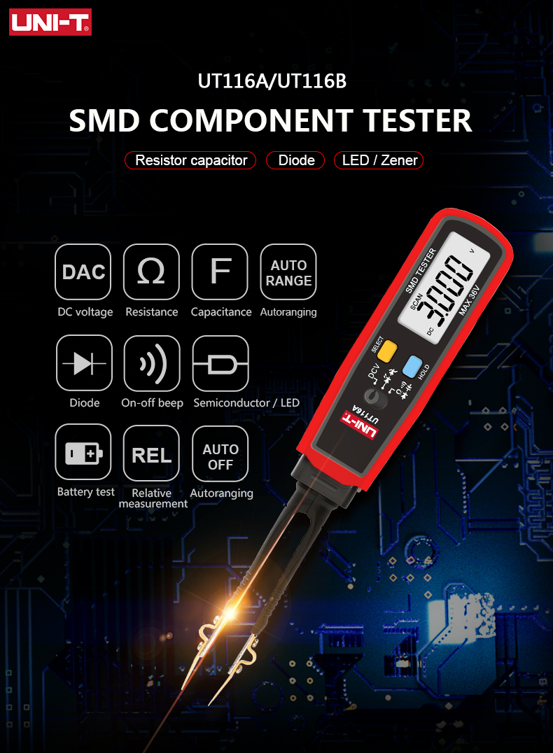 UT116A UT116C 디지털 핀셋 스마트 SMD 테 - Smd Tweezer Set 리뷰 및 가격